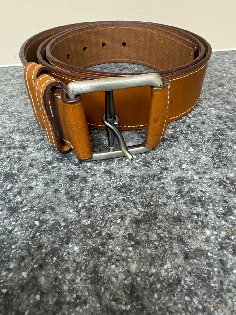 Classic Men's Coach Tan Leather Belt  sz. 42